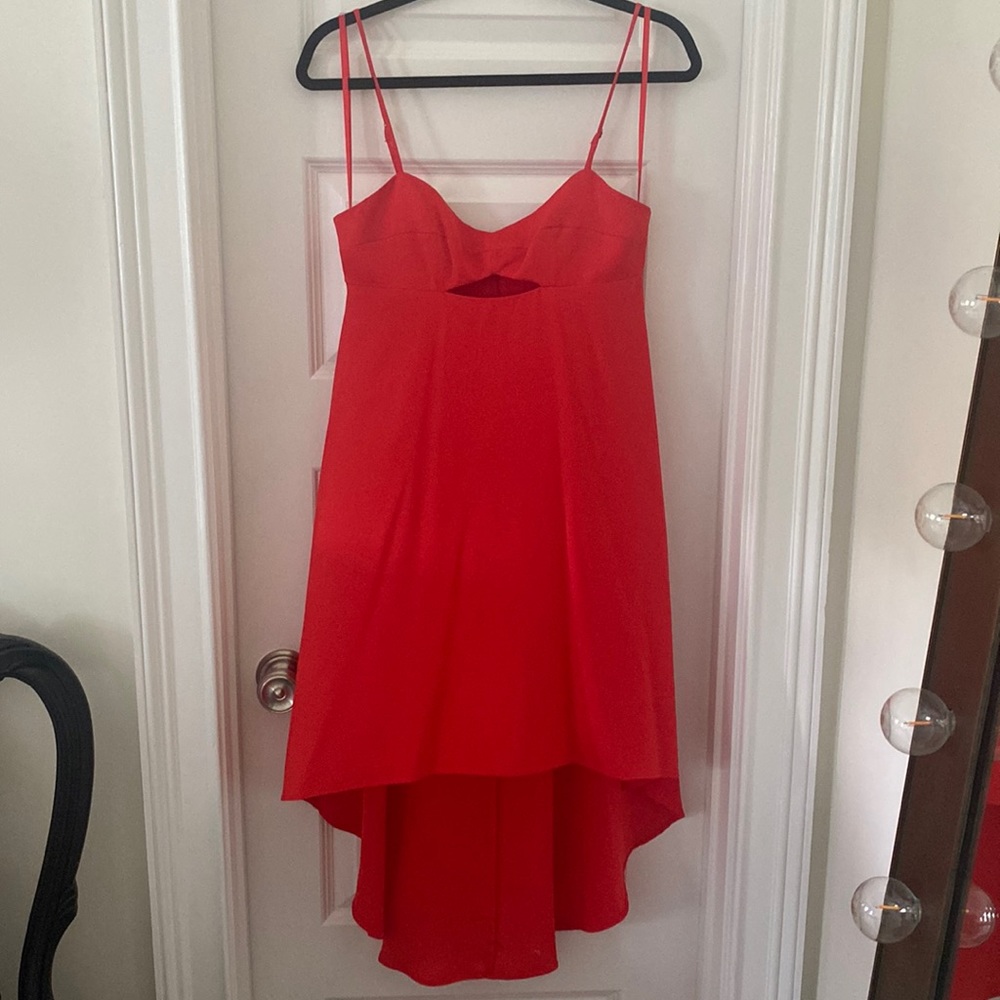BCBG MaxAzria Sabryna High Low Cutout Dress